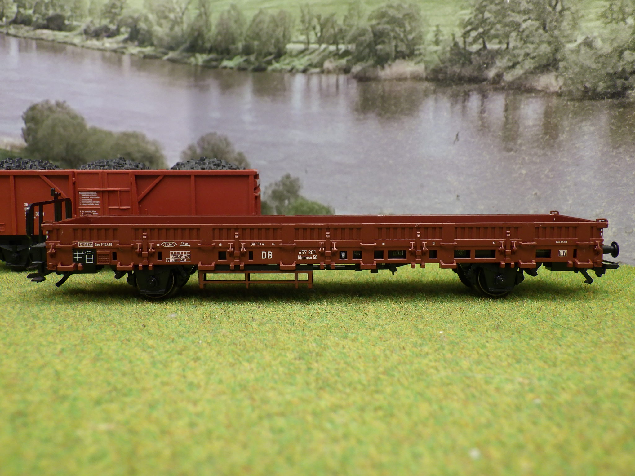 Märklin H0 2 Niederbordwagen 1 Hochbordwagen Produktbild 3