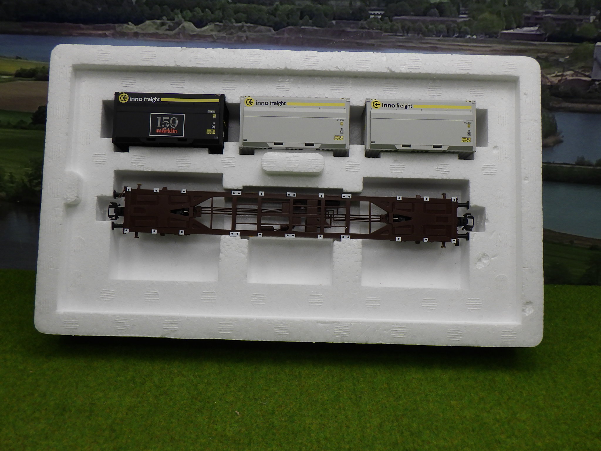 Märklin 47080 H0 Container Tragwagen in OVP Produktbild 2