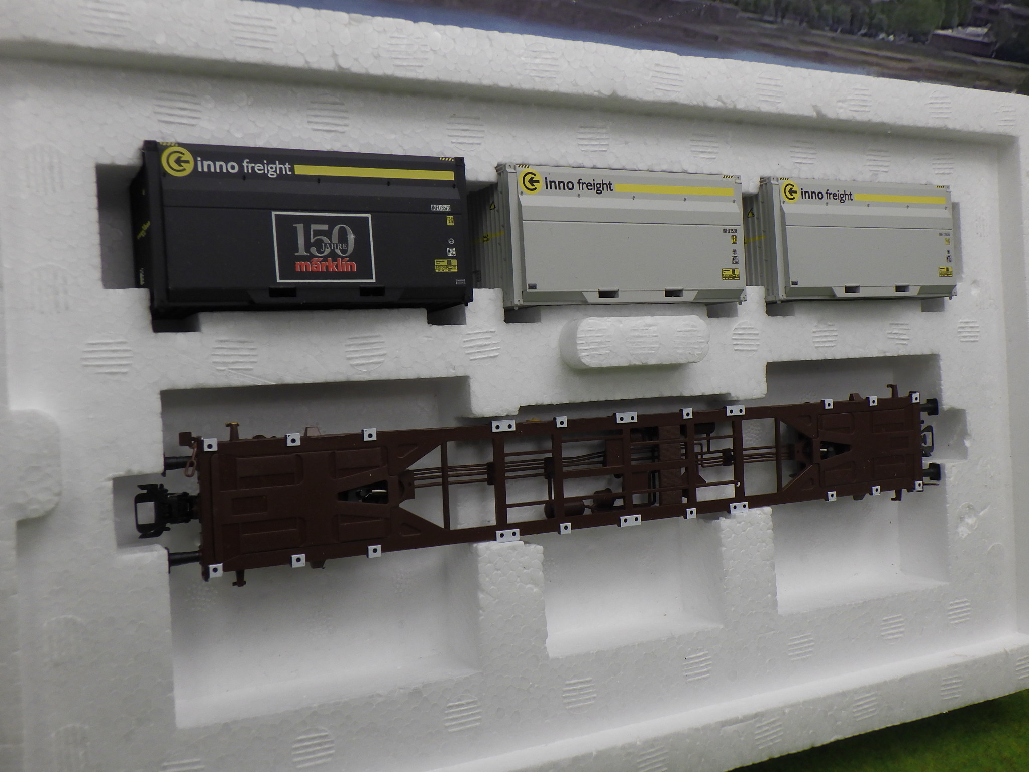 Märklin 47080 H0 Container Tragwagen in OVP Produktbild 4